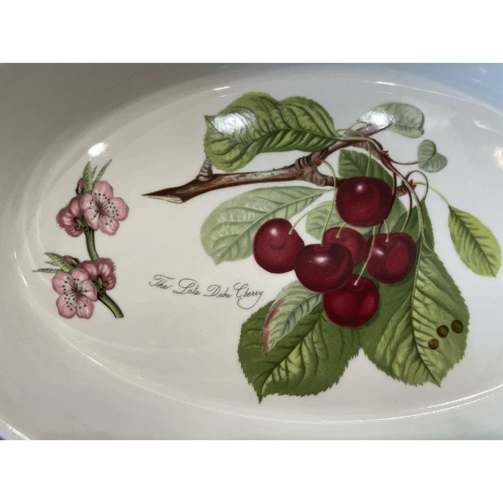 Vtg Cherry Fruit‎ Portmeirion Pomona  Oval Casserole Baking Dish 7x11